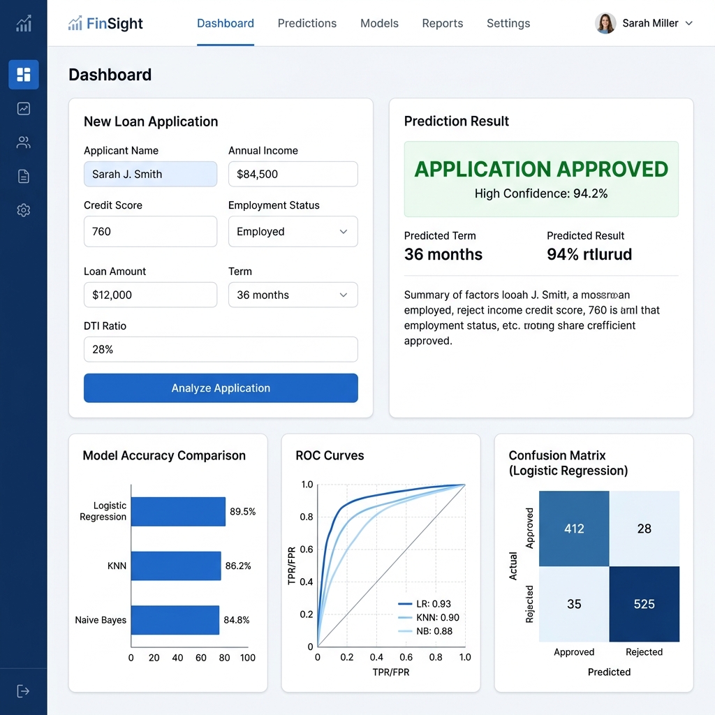 FinSight — ML Loan Approval Prediction System